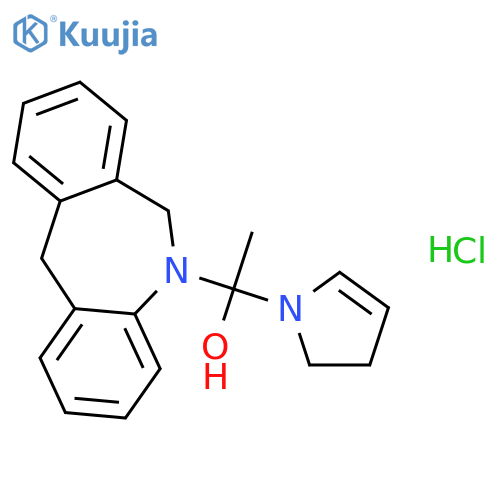 Ethanone,1-(6,11-dihydro-5H-dibenz[b,e]azepin-5-yl)-2-(1-pyrrolidinyl)-, hydrochloride(1:1) structure