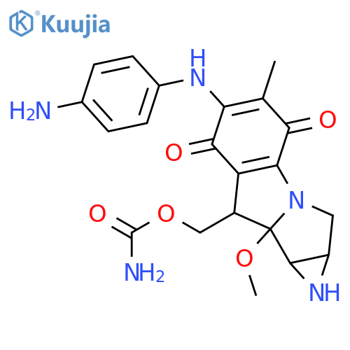 {(1aS,8S,8aR,8bS)-6-[(4-aminophenyl)amino]-8a-methoxy-5-methyl-4,7-dioxo-1,1a,2,4,7,8,8a,8b-octahydroazireno[2',3':3,4]pyrrolo[1,2-a]indol-8-yl}methyl carbamate structure