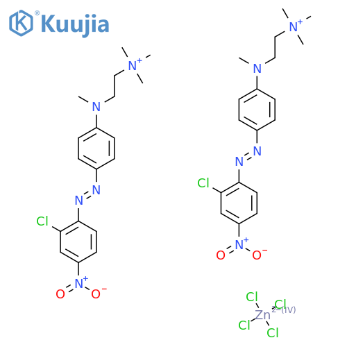 2-[4-[(2-Chloro-4-nitrophenyl)diazenyl]-N-methylanilino]ethyl-trimethylazanium;tetrachlorozinc(2-) structure