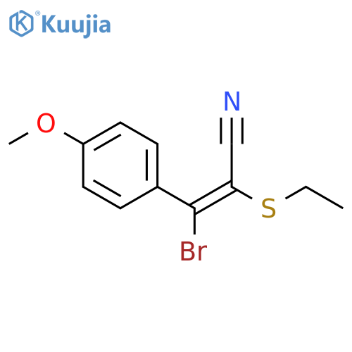 2-Propenenitrile, 3-bromo-2-(ethylthio)-3-(4-methoxyphenyl)-, (Z)- structure