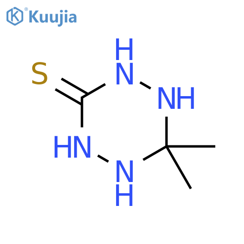 1,2,4,5-Tetrazine-3(2H)-thione,tetrahydro-6,6-dimethyl- structure