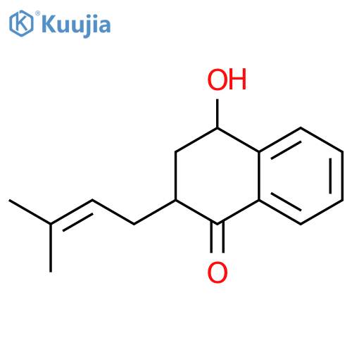 (2S,4S)-4-hydroxy-2-(3-methylbut-2-en-1-yl)-3,4-dihydronaphthalen-1(2H)-one structure
