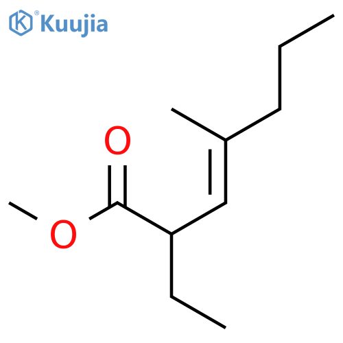 3-Heptenoic acid,2-ethyl-4-methyl-, methyl ester structure