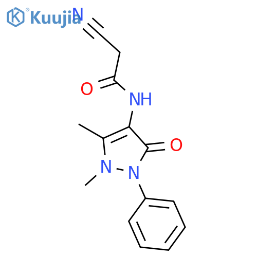 2-Cyano-N-(1,5-dimethyl-3-oxo-2-phenyl-2,3-dihydro-1H-pyrazol-4-yl)acetamide structure