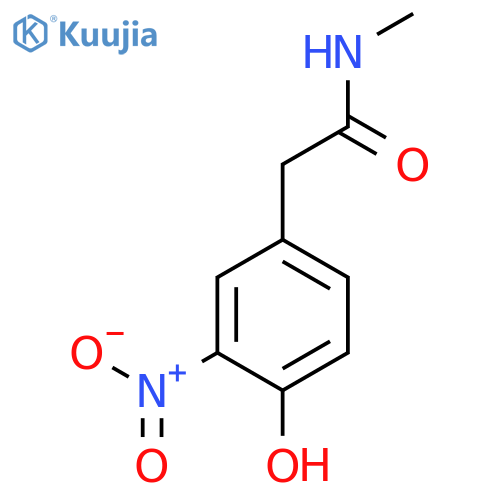 BENZENEACETAMIDE, 4-HYDROXY-N-METHYL-3-NITRO- structure