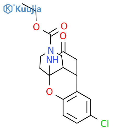 4a,10-(Iminoethano)-4aH-[1]benzopyrano[3,2-c]pyridine-2(1H)-carboxylicacid, 8-chloro-3,4,10,10a-tetrahydro-12-oxo-, ethyl ester (9CI) structure