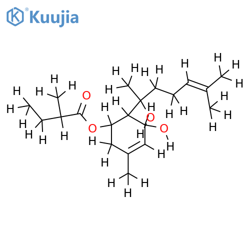 1beta-(2-Methylbutyryloxy)-5beta-hydroxy-bisabolol structure
