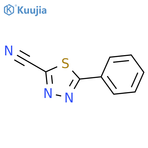 5-phenyl-1,3,4-thiadiazole-2-carbonitrile structure