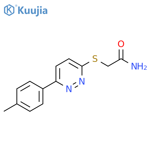 2-{6-(4-methylphenyl)pyridazin-3-ylsulfanyl}acetamide structure