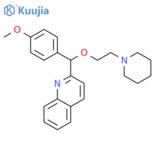 Quinoline, 2-[(4-methoxyphenyl)[2-(1-piperidinyl)ethoxy]methyl]- structure