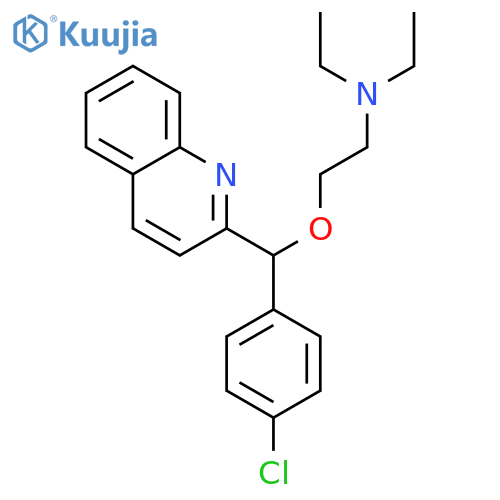 Ethanamine, 2-[(4-chlorophenyl)-2-quinolinylmethoxy]-N,N-diethyl- structure