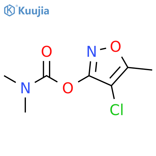 Carbamic acid, dimethyl-, 4-chloro-5-methyl-3-isoxazolyl ester structure