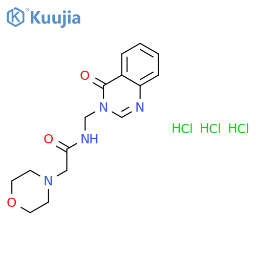 2-morpholin-4-yl-N-[(4-oxoquinazolin-3(4H)-yl)methyl]acetamide trihydrochloride structure