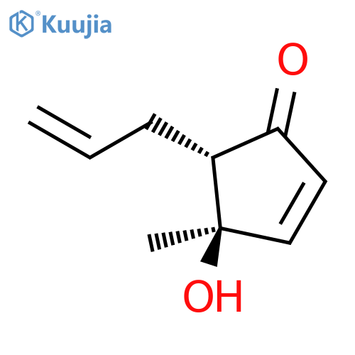 2-Cyclopenten-1-one, 4-hydroxy-4-methyl-5-(2-propen-1-yl)-, (4R,5S)-rel- structure