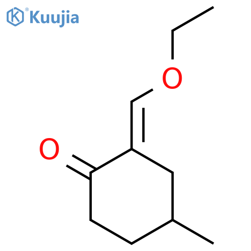 2-(ethoxymethylidene)-4-methylcyclohexan-1-one structure