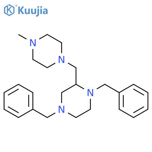 Piperazine, 2-[(4-methyl-1-piperazinyl)methyl]-1,4-bis(phenylmethyl)- structure