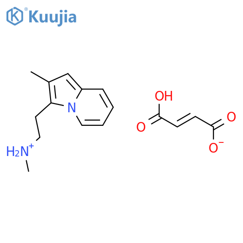 N-methyl-2-(2-methylindolizin-3-yl)ethanaminium (2Z)-3-carboxyprop-2-enoate structure