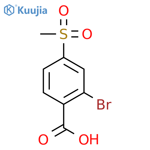 2-bromo-4-methanesulfonylbenzoic acid structure