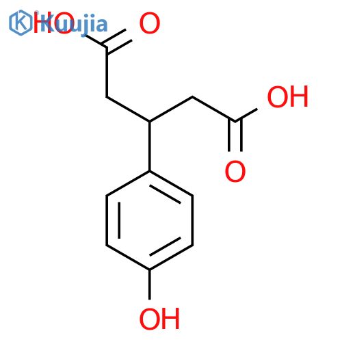 3-(4-hydroxyphenyl)pentanedioic acid structure