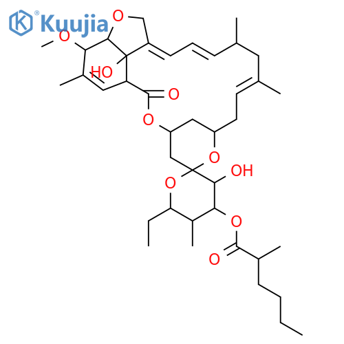 (2aE,4E,8E)-6'-ethyl-3',20b-dihydroxy-20-methoxy-5',6,8,19-tetramethyl-17-oxo-3',4',5',6,6',10,11,14,15,17,17a,20,20a,20b-tetradecahydro-2H,7H-spiro[11,15-methanofuro[4,3,2-pq][2,6]benzodioxacyclooctadecine-13,2'-pyran]-4'-yl 2-methylhexanoate structure