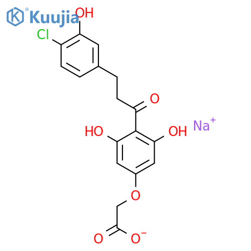 sodium {4-[3-(4-chloro-3-hydroxyphenyl)propanoyl]-3,5-dihydroxyphenoxy}acetate structure