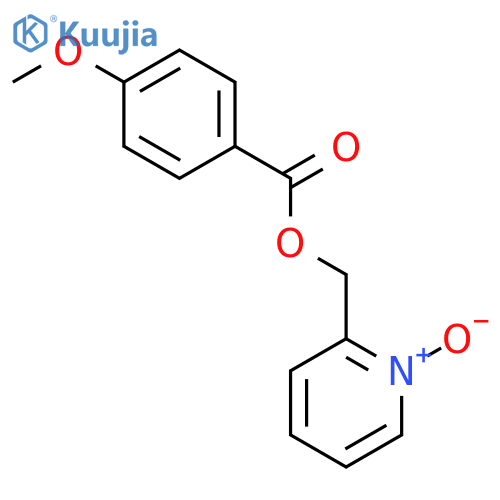 Benzoic acid, 4-methoxy-, (1-oxido-2-pyridinyl)methyl ester structure