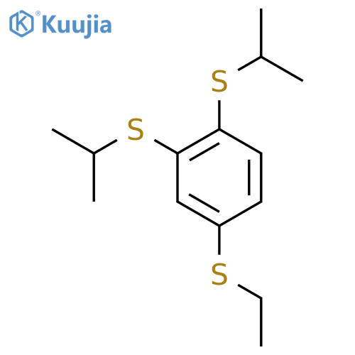 Benzene, 4-(ethylthio)-1,2-bis[(1-methylethyl)thio]- structure