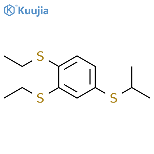 Benzene, 1,2-bis(ethylthio)-4-[(1-methylethyl)thio]- structure