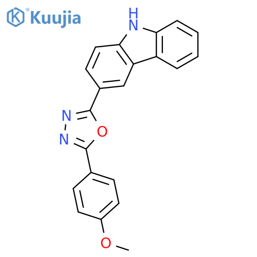 9H-Carbazole, 3-[5-(4-methoxyphenyl)-1,3,4-oxadiazol-2-yl]- structure