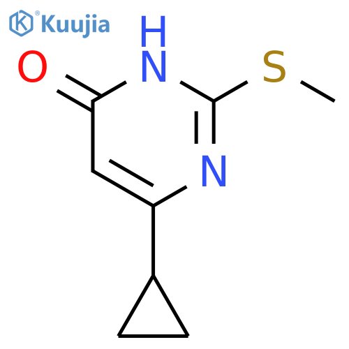 6-cyclopropyl-2-(methylsulfanyl)-3,4-dihydropyrimidin-4-one structure
