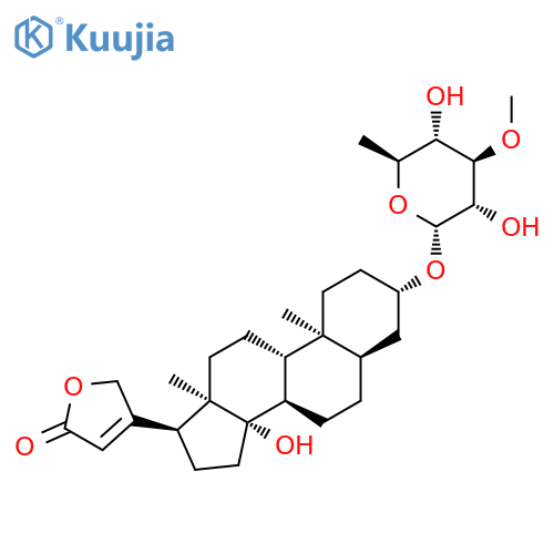 3-[(10S,13R,14S)-3-(3,5-Dihydroxy-4-methoxy-6-methyloxan-2-yl)oxy-14-hydroxy-10,13-dimethyl-1,2,3,4,5,6,7,8,9,11,12,15,16,17-tetradecahydrocyclopenta[a]phenanthren-17-yl]-2H-furan-5-one structure