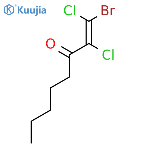 1-bromo-1,2-dichloro-oct-1-en-3-one structure