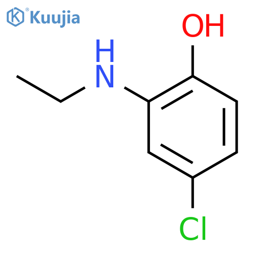 Phenol, 4-chloro-2-(ethylamino)- structure
