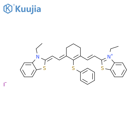 Benzothiazolium,3-ethyl-2-[2-[3-[2-(3-ethyl-2(3H)-benzothiazolylidene)ethylidene]-2-(phenylthio)-1-cyclohexen-1-yl]ethenyl]-,iodide (1:1) structure