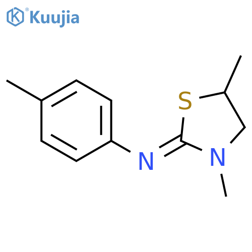 Benzenamine, N-(3,5-dimethyl-2-thiazolidinylidene)-4-methyl- structure