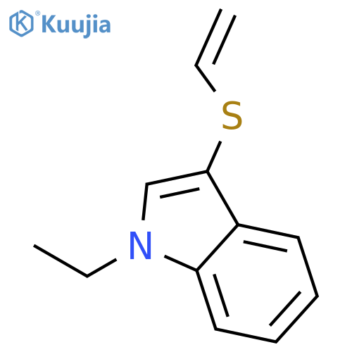 3-(ethenylsulfanyl)-1-ethyl-1H-indole structure