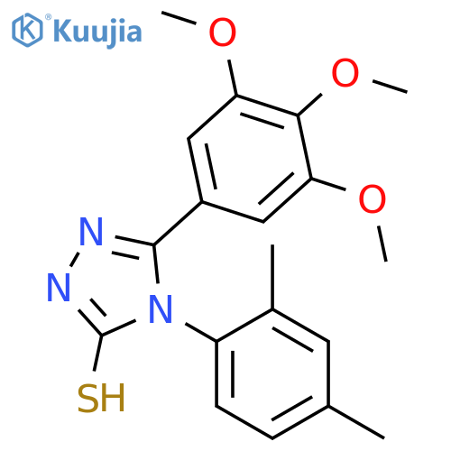 4-(2,4-dimethylphenyl)-5-(3,4,5-trimethoxyphenyl)-4H-1,2,4-triazole-3-thiol structure