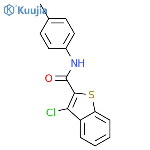 BENZO[B]THIOPHENE-2-CARBOXAMIDE, 3-CHLORO-N-(4-METHYLPHENYL)- structure