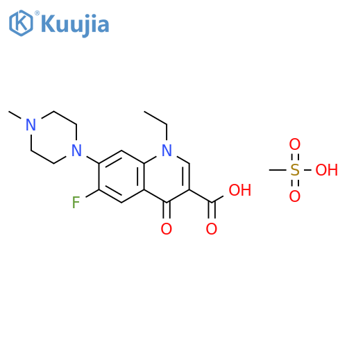 Pefloxacin mesylate structure
