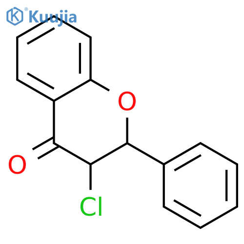 3-chloro-2-phenyl-2,3-dihydrochromen-4-one structure