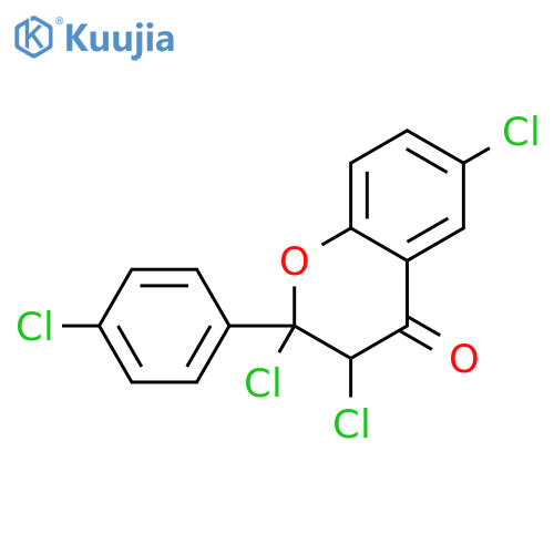 4H-1-Benzopyran-4-one,2,3,6-trichloro-2-(4-chlorophenyl)-2,3-dihydro- structure