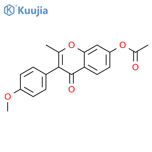 3-(4-methoxyphenyl)-2-methyl-4-oxo-4H-chromen-7-yl acetate structure