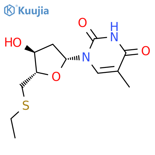 THYMIDINE, 5'-S-ETHYL-5'-THIO- structure