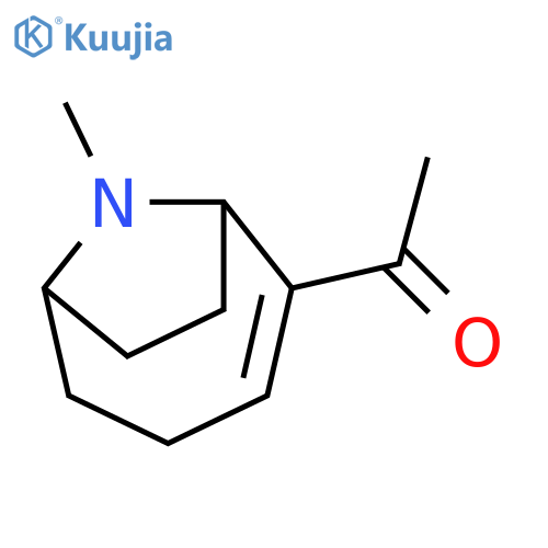 1-(9-methyl-9-azabicyclo[4.2.1]non-2-en-2-yl)-Ethanone structure