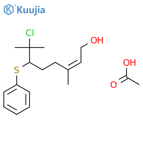 2-OCTEN-1-OL, 7-CHLORO-3,7-DIMETHYL-6-(PHENYLTHIO)-, ACETATE, (Z)- structure