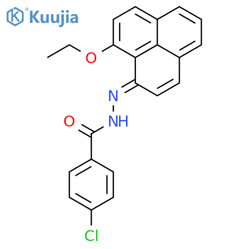 Benzoic acid, 4-chloro-, (9-ethoxy-1H-phenalen-1-ylidene)hydrazide structure