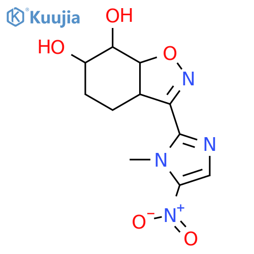 3-(1-methyl-5-nitro-1H-imidazol-2-yl)-3a,4,5,6,7,7a-hexahydro-1,2-benzoxazole-6,7-diol structure