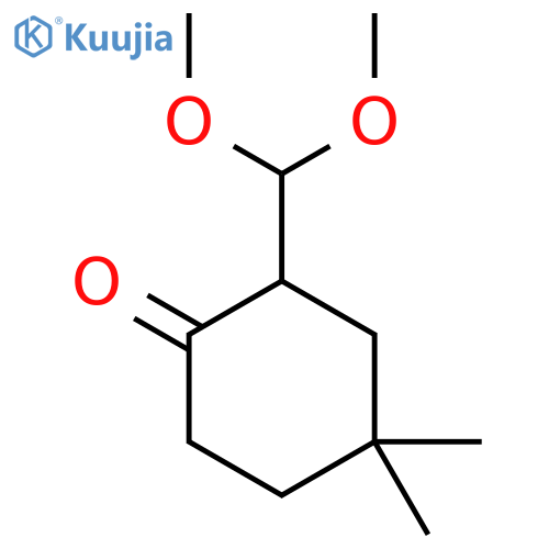 2-(Dimethoxymethyl)-4,4-dimethylcyclohexan-1-one structure