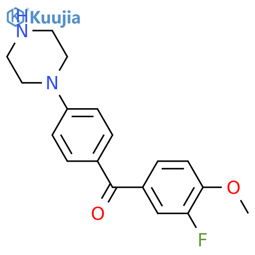 (3-FLUORO-4-METHOXY-PHENYL)-(4-PIPERAZIN-1-YL-PHENYL)-METHANONE structure