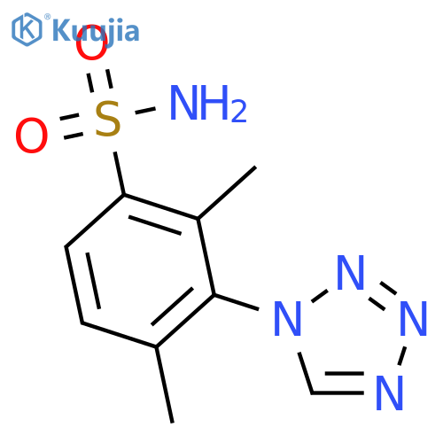 2,4-Dimethyl-3-(1H-tetrazol-1-yl)benzenesulfonamide structure